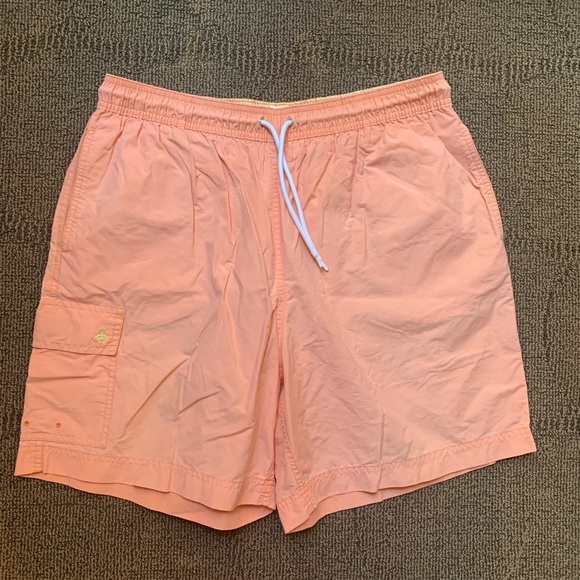 BROOKS BROTHERSCargo swim board shorts Orange L